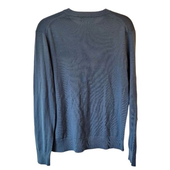 Banana Republic Men's Teal Blue 100% Merino Wool Sweater Size S - Picture 2 of 7
